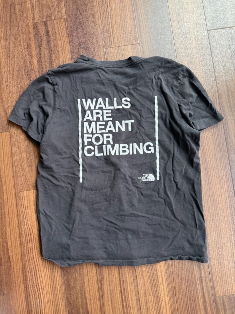 The North Face Black Short Sleeve Tee with White Back Graphic